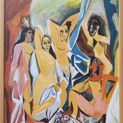 Reprodukcija dela Pabla Pikasa: Gospođice iz Avinjona - akril