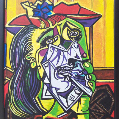 Reprodukcija dela Pabla Pikasa: Žena koja plače - akril