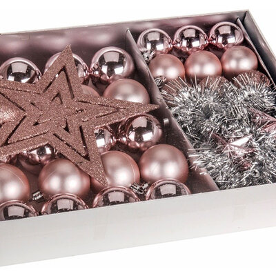 Paket Ukrasa Za Jelku Pink - 33 Komada