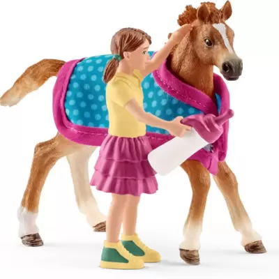 Schleich Figurice Domaće životinje - Ždrebe i devojčica 42361