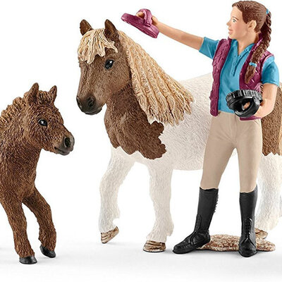 Schleich Figurice Domaće životinje - Konji - Timarenje ponija 42362
