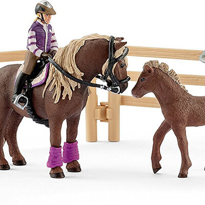 Schleich Figurice Domaće životinje - Konji - Jahačica sa ponijima 42363