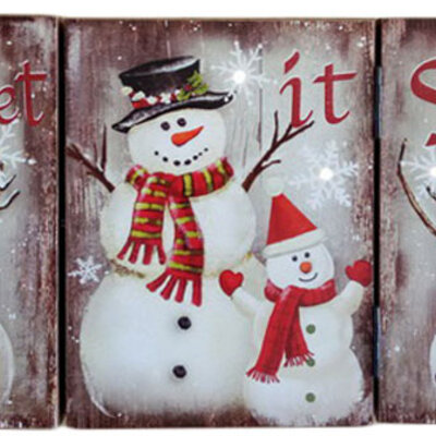 Svetleća Novogodišnja Dekoracija - Let it Snow 20 x 46 cm