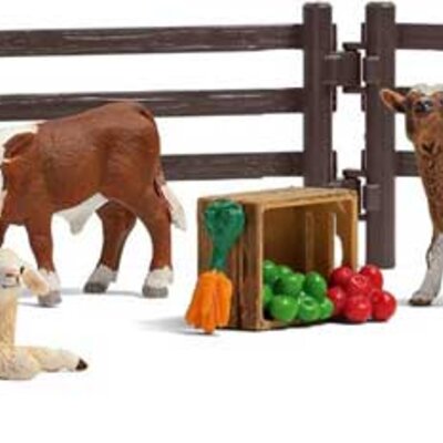 Schleich Figurice Domaće životinje - Bebe životinja -Tele jagnje koza i kunići 21052