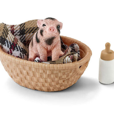 Schleich Figure Domaće životinje - Prase u korpi 42294