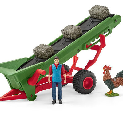 Schleich Figure Domaće životinje - Traka za seno i farmer 42377