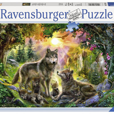 Ravensburger puzzle Art - Životinje - Wolf Family in the Sunshine 500 delova RA14745