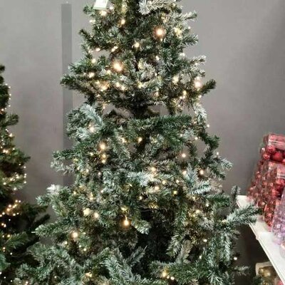 Novogodišnja Jelka Sa Belim Vrhovima Halmstad 220 cm Bez Lampica