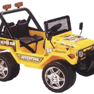 Automobil na akumulator - dvosed BS618 žuti