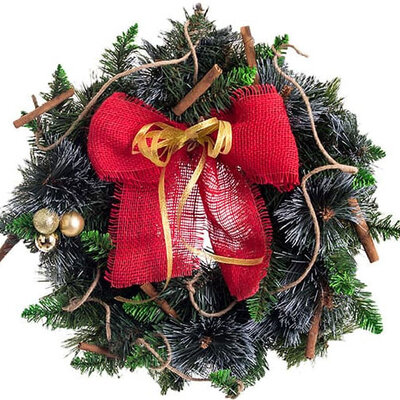 Božićni venac sa ukrasima 30 cm