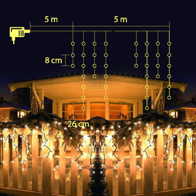 Svetleći niz sa 100 hladno belih LED dioda 5m