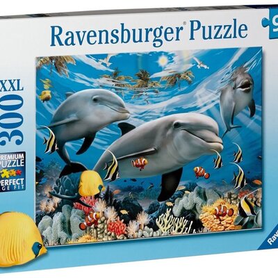 Ravensburger puzzle XXL - Životinje - Delfini - Caribbean Smile 300 delova RA13052