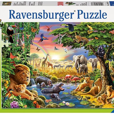 Ravensburger puzzle Životinje - Divlje životinje - Evening at The Waterhole 300 delova RA13073
