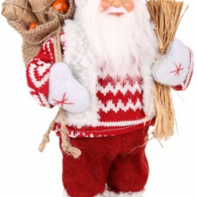 Deda Mraz u džemperu visine 30 cm