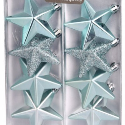 Komplet Ukrasa Za Jelku - Zvezde Tirkizne boje