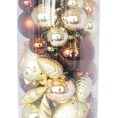 Novogodišnji ukrasi Set 47 komada Raznobojni