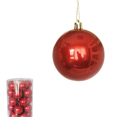 Novogodišnji ukrasi Kugle 5cm Set 30 komada Crveni
