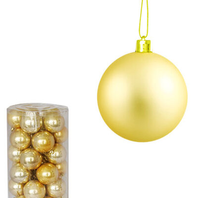 Novogodišnji ukrasi Kugle 5cm Set 30 komada Žuta