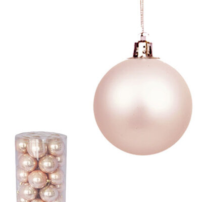 Novogodišnji ukrasi Kugle 6cm Set 30 komada Roze