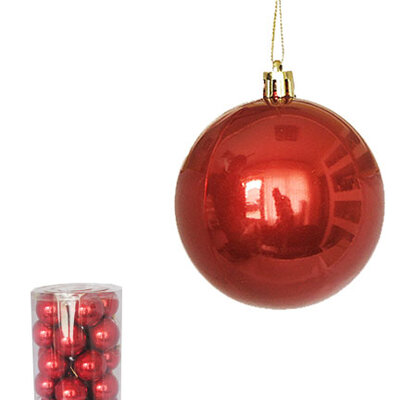 Novogodišnji ukrasi Kugle 6cm Set 30 komada Crveni