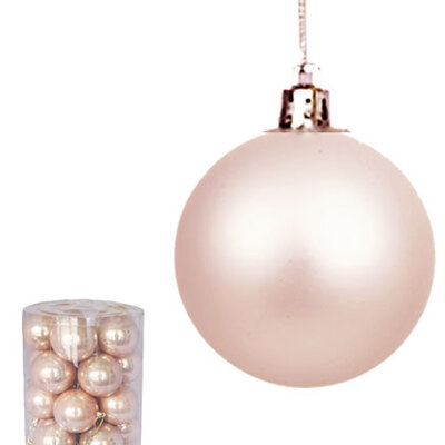 Novogodišnji ukrasi Kugle 7cm Set 30 komada Roze
