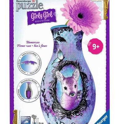 Ravensburger 3D puzzle GIRLY GIRL edition - Za devojčice - Vaza za cveće - Životinje - Animal Trend 216 delova RA12080