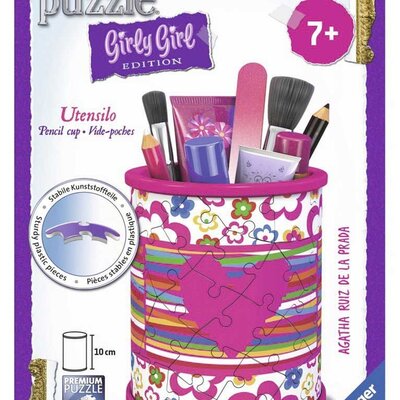 Ravensburger 3D puzzle GIRLY GIRL edition - Za devojčice - Kutija za olovke - Art - Pencil Cup Agatha Ruiz De La Prade 54 dela RA12076