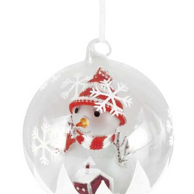 Svetleći sneško u kugli LED GLG13/RD