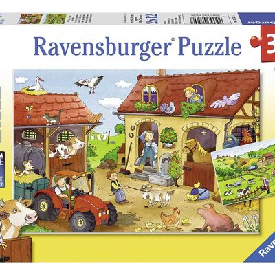 Ravensburger puzzle  Dečije puzle - 2x12 - Working on the Farm  2x12 delova  RA07560
