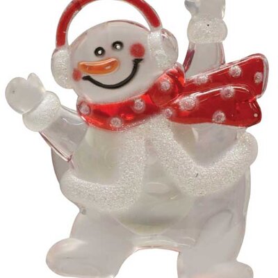 Svetleći Sneško za prozor sa kolor LED diodom KID322