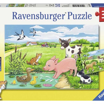 Ravensburger puzzle  Dečije puzle - 2x12 - Životinje - Baby Farm Animals  2x12 delova  RA07582