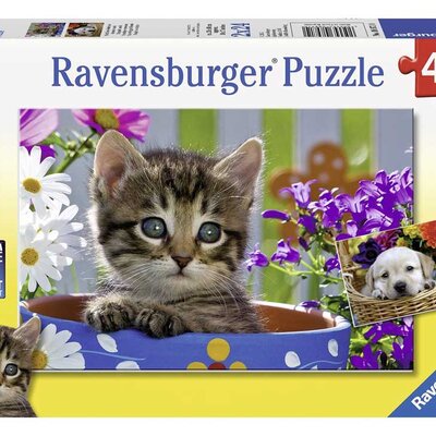 Ravensburger puzzle Dečije puzle - 2x24 - Životinje - Mace - Kučići - Dog And Cat 2x24 dela RA08971