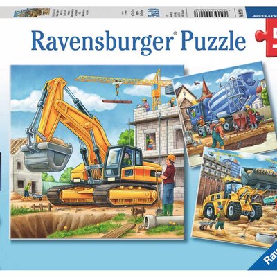 Ravensburger puzzle Dečije puzle - 3x49 - Large construction vehicles   3x49 delova RA09226