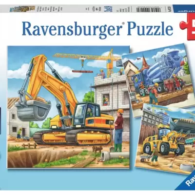 Ravensburger puzzle Dečije puzle - 3x49 - Large construction vehicles   3x49 delova RA09226