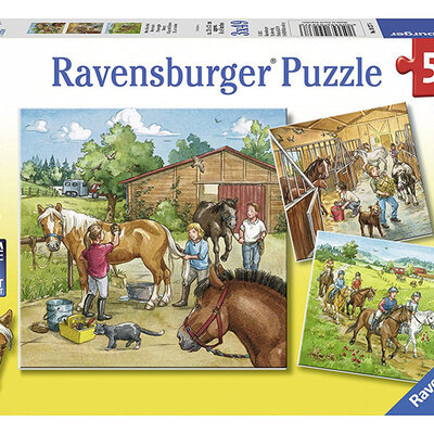 Ravensburger puzzle Dečije puzle - 3x49 - Životinje - Konji - A Day with Horses   3x49 delova RA09237