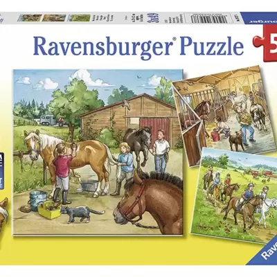 Ravensburger puzzle Dečije puzle - 3x49 - Životinje - Konji - A Day with Horses   3x49 delova RA09237