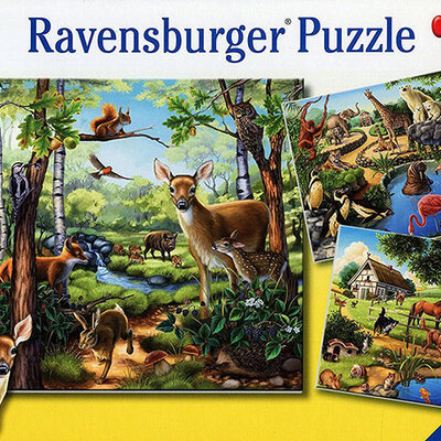 Ravensburger puzzle Dečije puzle - 3x49 - Životinje - Animals  3x49 delova RA09265