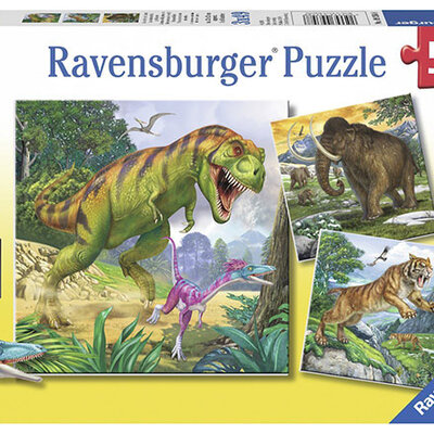 Ravensburger puzzle Dečije puzle - 3x49 - Dinosaurusi - Vladari prvih vremena  3x49 delova RA09358