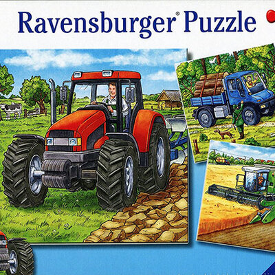 Ravensburger puzzle Dečije puzle - 3x49 - Velike poljoprivredne mašine - Traktor 3x49 delova RA09388