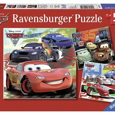 Ravensburger puzzle Dečije puzle - 3x49 - Disney - PIXAR - Cars 2 - Trke 3x49 delova RA09281