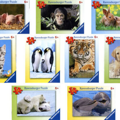 Ravensburger puzzle Dečije puzle - Mini Puzzle - Životinje - Animals  54 dela RA09430
