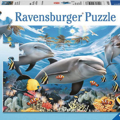 Ravensburger puzzle Dečije puzle - 60 - 1:1 - Životinje - Delfini - Caribbean Smile   60 delova RA09593