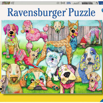 Ravensburger puzzle Dečije puzle - XXL - Životinje - Kučići - Pačvork kuce  150 delova RA10041