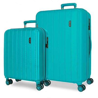 Komplet proširivih kofera 55cm-70cm Movom Wood turquoise 53189