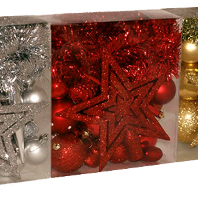 Komplet Novogodišnjih Ukrasa 108 Komada