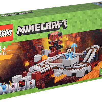 LEGO® Minecraft kocke  The Nether Railway - Neder železnica  387 delova  21130