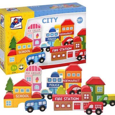 Woodyland Drvene kocke Grad 91186