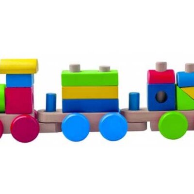 Woodyland Šareni vozić sa kockama 91846