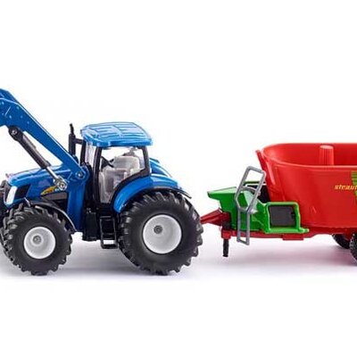 Siku New Holland traktor sa utovarivačem i mikserom 1988