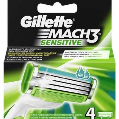 Gillette Mach3 Sensitive Četiri rezervne glave brijača 0501202